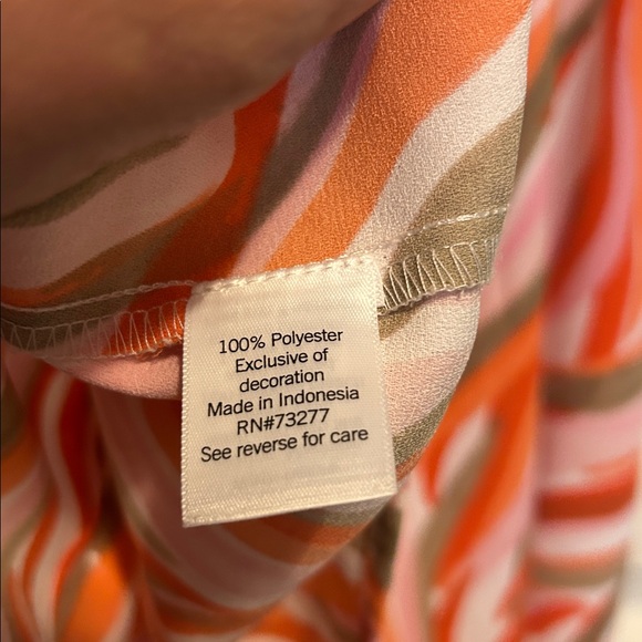 Nine West Collared Button Up Dress Size Medium Pink - Picture 8 of 8